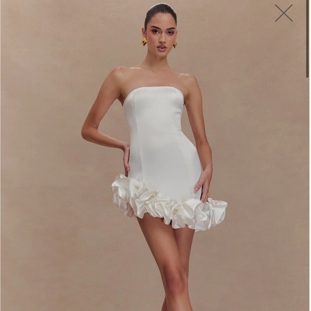 Bubble mini dress - white